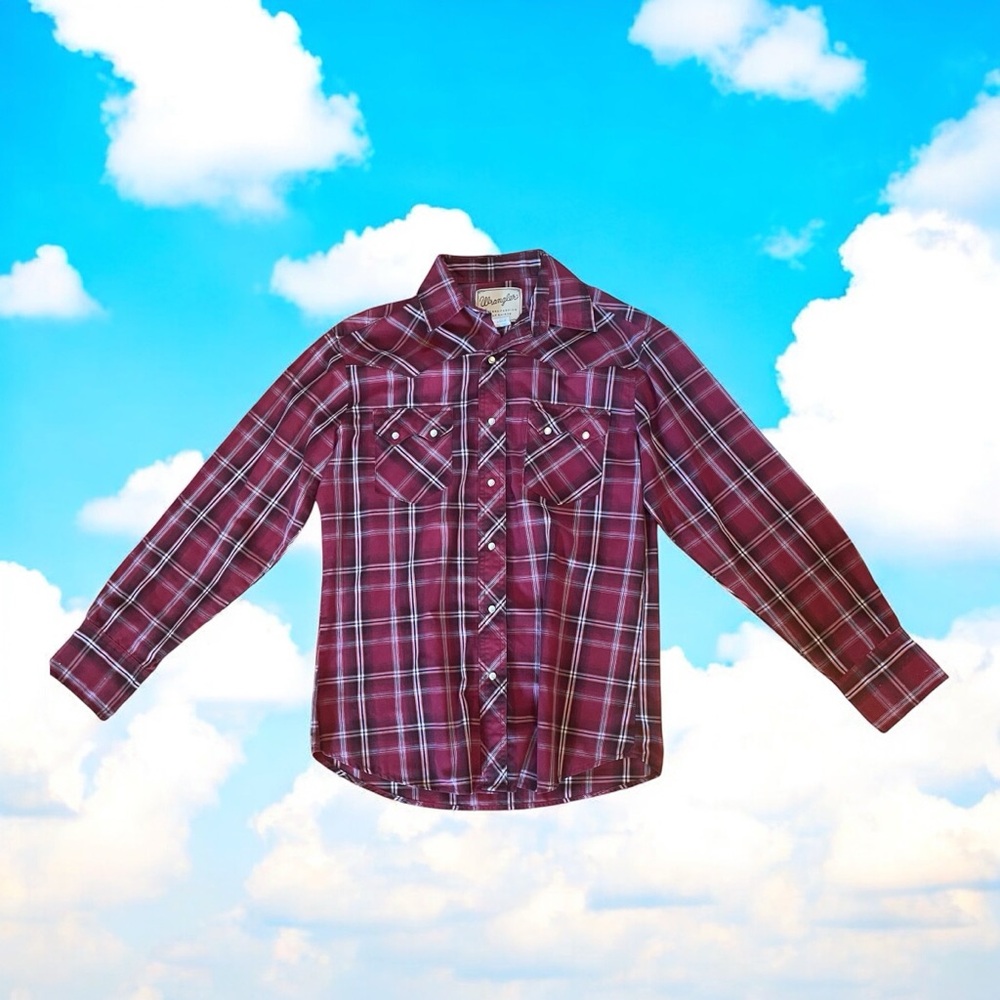 Wrangler Red Plaid Western Shirt